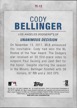 2021 Topps - Cody Bellinger Highlights Blue #TE-12 Cody Bellinger Back