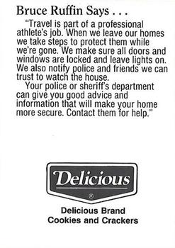 1992 Milwaukee Brewers Police - Oshkosh Police Department and Copps Food Center of Oshkosh #NNO Bruce Ruffin Back