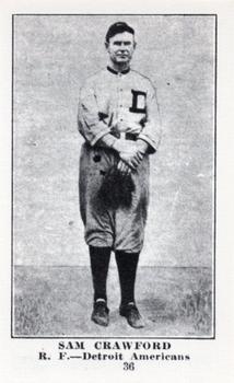 1917 Collins-McCarthy (E135) Reprint #36 Sam Crawford Front
