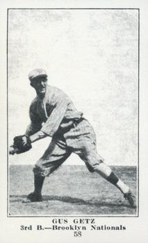 1917 Collins-McCarthy (E135) Reprint #58 Gus Getz Front