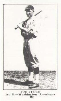 1917 Collins-McCarthy (E135) Reprint #90A Joe Judge Front