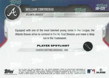 2021 Topps Now Road to Opening Day Atlanta Braves #OD-239 William Contreras Back