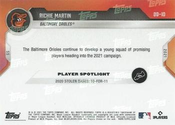 2021 Topps Now Road to Opening Day Baltimore Orioles #OD-10 Richie Martin Back