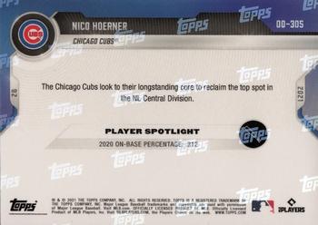 2021 Topps Now Road to Opening Day Chicago Cubs #OD-305 Nico Hoerner Back