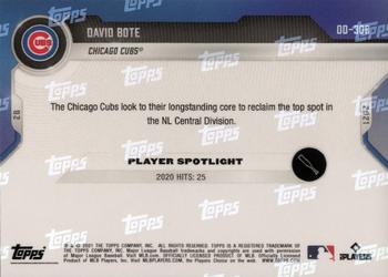 2021 Topps Now Road to Opening Day Chicago Cubs #OD-308 David Bote Back