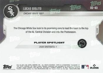 2021 Topps Now Road to Opening Day Chicago White Sox #OD-83 Lucas Giolito Back
