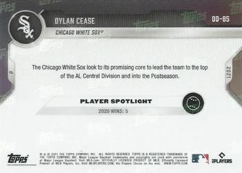 2021 Topps Now Road to Opening Day Chicago White Sox #OD-85 Dylan Cease Back