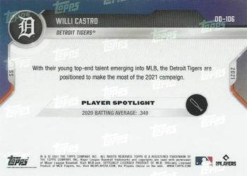 2021 Topps Now Road to Opening Day Detroit Tigers #OD-106 Willi Castro Back