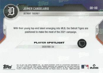 2021 Topps Now Road to Opening Day Detroit Tigers #OD-110 Jeimer Candelario Back