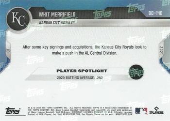 2021 Topps Now Road to Opening Day Kansas City Royals #OD-140 Whit Merrifield Back