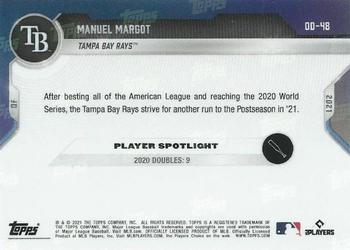 2021 Topps Now Road to Opening Day Tampa Bay Rays #OD-48 Manuel Margot Back