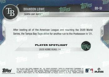 2021 Topps Now Road to Opening Day Tampa Bay Rays #OD-51 Brandon Lowe Back