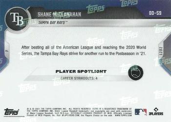 2021 Topps Now Road to Opening Day Tampa Bay Rays #OD-59 Shane McClanahan Back