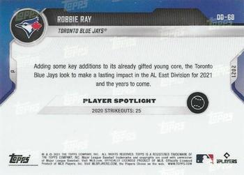 2021 Topps Now Road to Opening Day Toronto Blue Jays #OD-68 Robbie Ray Back