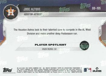 2021 Topps Now Road to Opening Day Houston Astros #OD-155 Jose Altuve Back