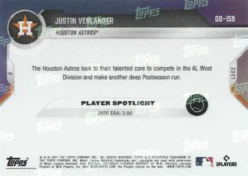 2021 Topps Now Road to Opening Day Houston Astros #OD-159 Justin Verlander Back