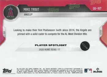 2021 Topps Now Road to Opening Day Los Angeles Angels #OD-167 Mike Trout Back