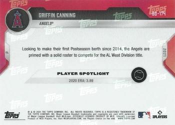 2021 Topps Now Road to Opening Day Los Angeles Angels #OD-174 Griffin Canning Back