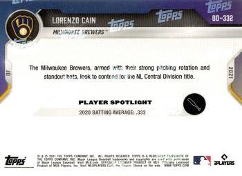 2021 Topps Now Road to Opening Day Milwaukee Brewers #OD-332 Lorenzo Cain Back