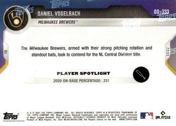 2021 Topps Now Road to Opening Day Milwaukee Brewers #OD-333 Daniel Vogelbach Back