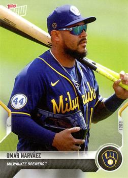 2021 Topps Now Road to Opening Day Milwaukee Brewers #OD-336 Omar Narvaez Front