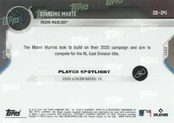2021 Topps Now Road to Opening Day Miami Marlins #OD-241 Starling Marte Back