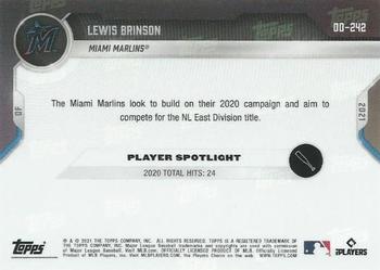 2021 Topps Now Road to Opening Day Miami Marlins #OD-242 Lewis Brinson Back