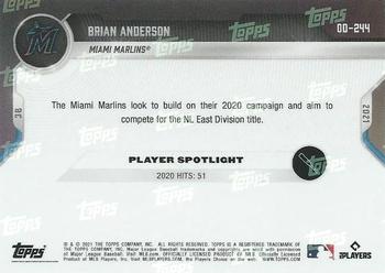 2021 Topps Now Road to Opening Day Miami Marlins #OD-244 Brian Anderson Back