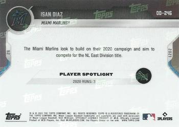 2021 Topps Now Road to Opening Day Miami Marlins #OD-246 Isan Diaz Back