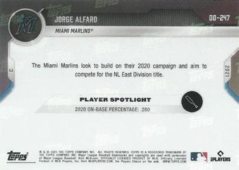 2021 Topps Now Road to Opening Day Miami Marlins #OD-247 Jorge Alfaro Back
