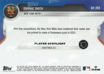 2021 Topps Now Road to Opening Day New York Mets #OD-259 Dominic Smith Back