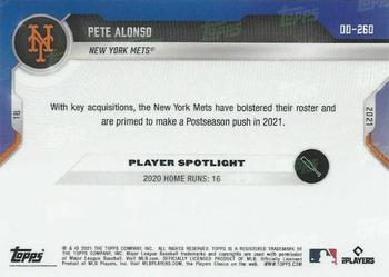 2021 Topps Now Road to Opening Day New York Mets #OD-260 Pete Alonso Back