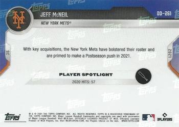 2021 Topps Now Road to Opening Day New York Mets #OD-261 Jeff McNeil Back