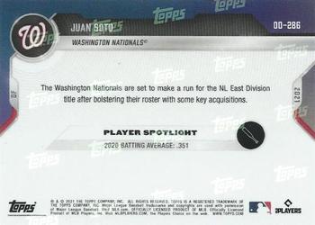 2021 Topps Now Road to Opening Day Washington Nationals #OD-286 Juan Soto Back