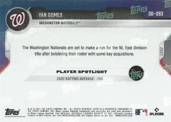 2021 Topps Now Road to Opening Day Washington Nationals #OD-293 Yan Gomes Back