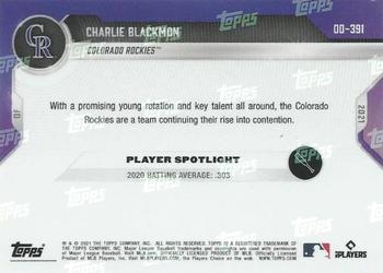 2021 Topps Now Road to Opening Day Colorado Rockies #OD-391 Charlie Blackmon Back