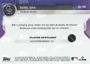 2021 Topps Now Road to Opening Day Colorado Rockies #OD-392 Raimel Tapia Back