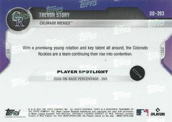 2021 Topps Now Road to Opening Day Colorado Rockies #OD-393 Trevor Story Back