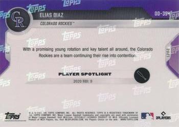 2021 Topps Now Road to Opening Day Colorado Rockies #OD-394 Elias Diaz Back