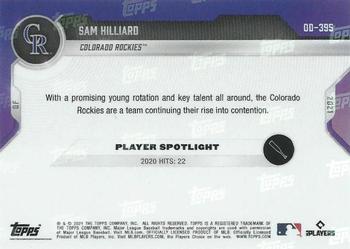 2021 Topps Now Road to Opening Day Colorado Rockies #OD-395 Sam Hilliard Back
