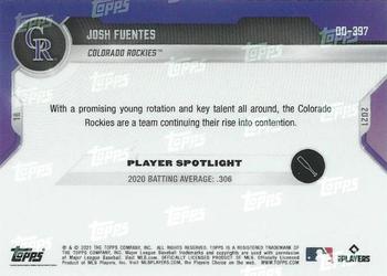 2021 Topps Now Road to Opening Day Colorado Rockies #OD-397 Josh Fuentes Back