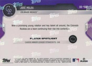 2021 Topps Now Road to Opening Day Colorado Rockies #OD-403 Jose Mujica Back