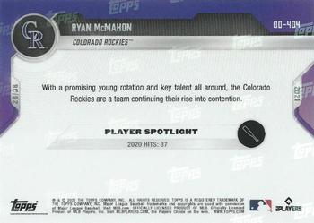 2021 Topps Now Road to Opening Day Colorado Rockies #OD-404 Ryan McMahon Back