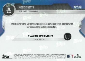 2021 Topps Now Road to Opening Day Los Angeles Dodgers #OD-406 Mookie Betts Back