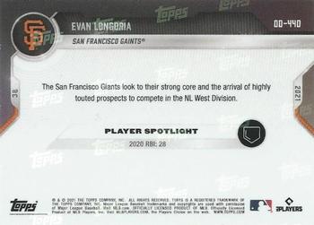 2021 Topps Now Road to Opening Day San Francisco Giants #OD-440 Evan Longoria Back