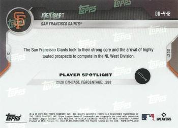 2021 Topps Now Road to Opening Day San Francisco Giants #OD-442 Joey Bart Back