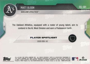 2021 Topps Now Road to Opening Day Oakland Athletics #OD-184 Matt Olson Back