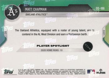 2021 Topps Now Road to Opening Day Oakland Athletics #OD-186 Matt Chapman Back