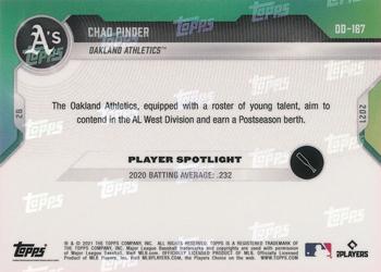 2021 Topps Now Road to Opening Day Oakland Athletics #OD-187 Chad Pinder Back