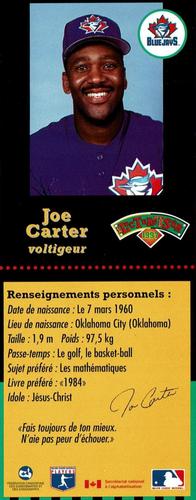 1997 Hit the Books Bookmarks Toronto Blue Jays #NNO Joe Carter Back